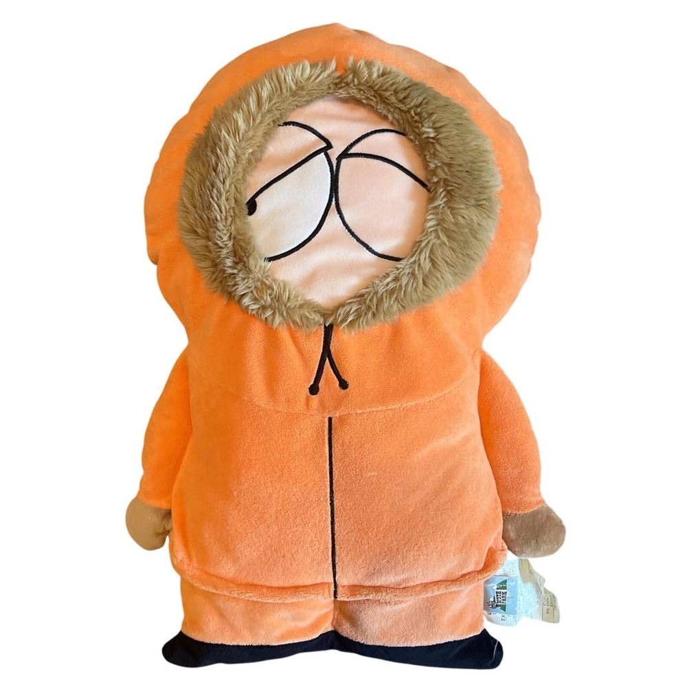 Vtg South Park Kenny Plush Dead Kenny Fur Hoodie Pillow 24"